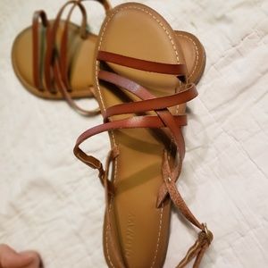 New tan strappy sandals Old Navy